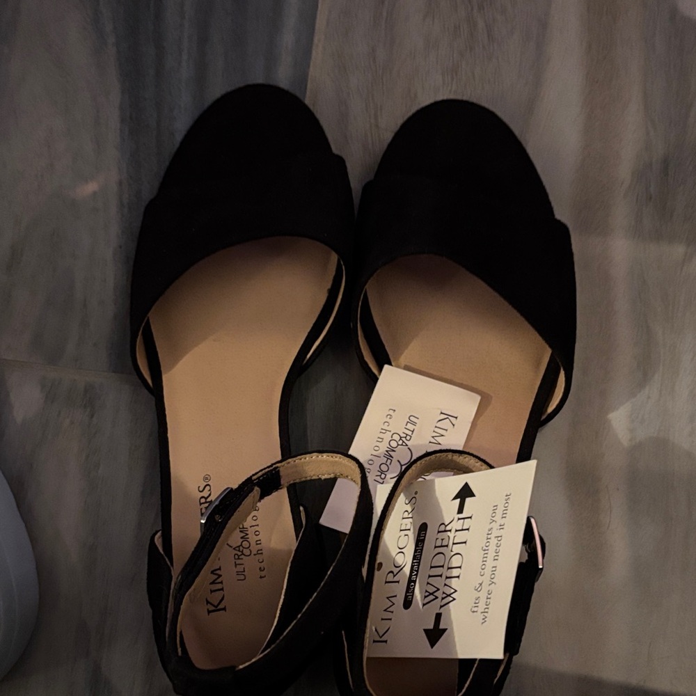 Kim Rogers Women's Elegant Black Sandals - 2” heels